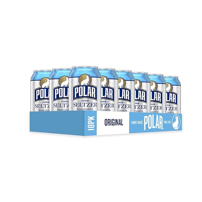 Polar Seltzer Water Original, 12 fl oz cans, 18 pack