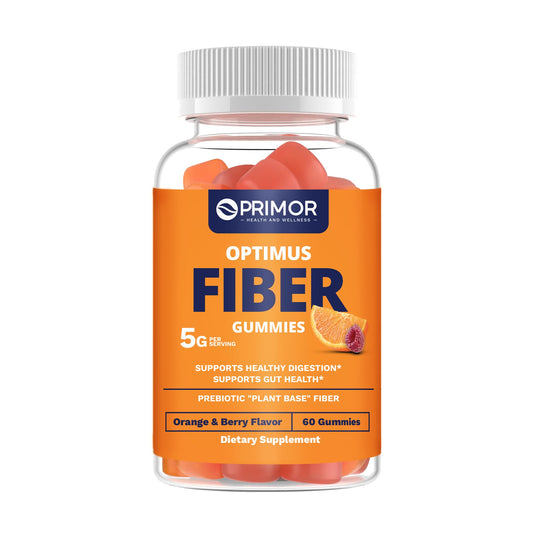 Optimus Weight Fiber Gummies Supports Digestion Health & Regularity - 5 Grams of Prebiotic Fiber - Vegetarian - Gluten Free - 100% Natural - for Women & Men - Made in USA - 60 Gummies