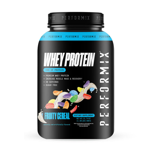PERFORMIX - Whey Protein Isolate Blend - 24g of Protein - 5.4g of BCAAs - 110 Calories - Muscle Building & Post Workout Recovery - 100% Whey Protein Powder - 1.98 lbs - 30 Servings - Fruity Cereal