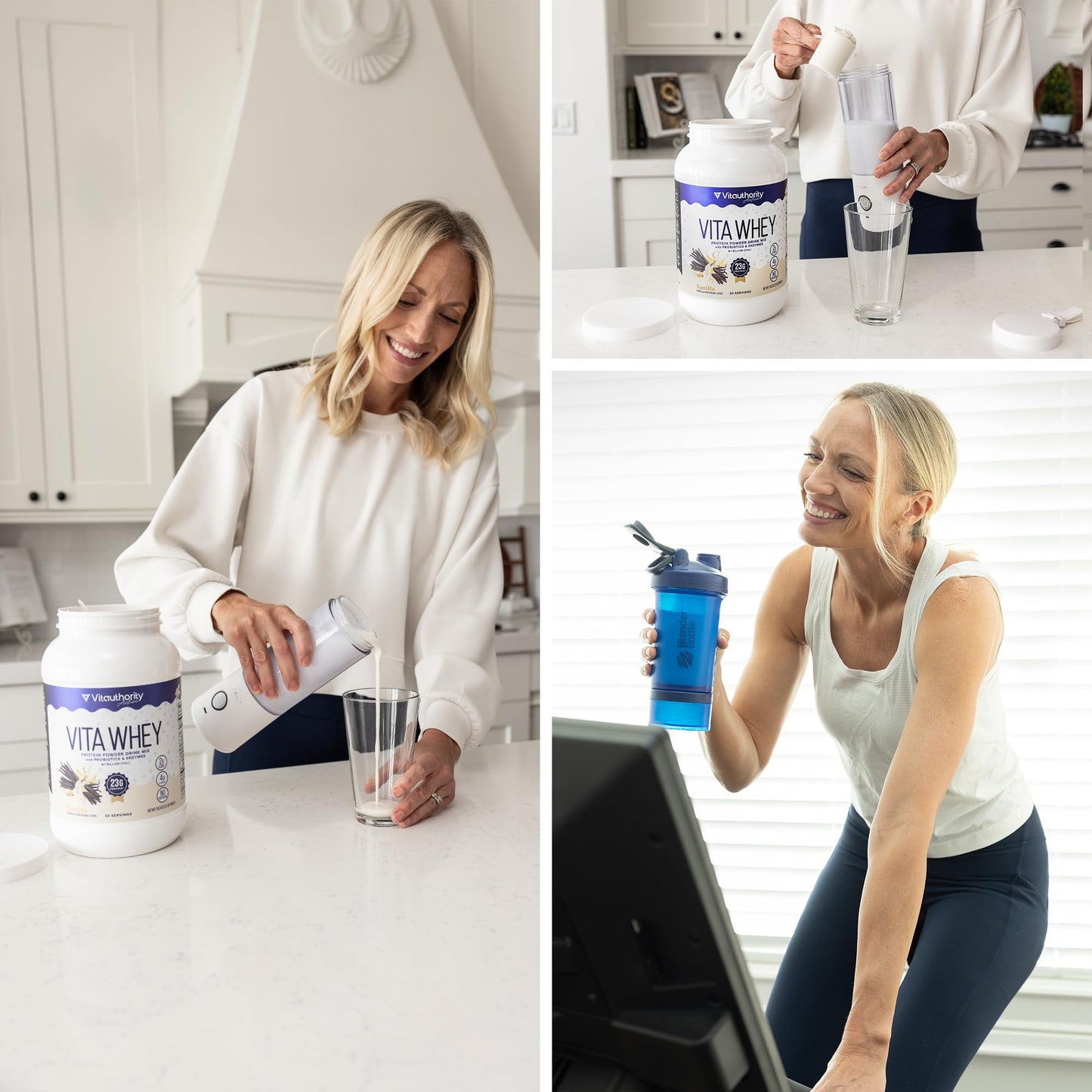 Vitauthority Whey Protein Powder for Women Whey Isolate Probiotics & Enzymes Supports Digestion, Nutrient Absorption & Energy Post-Workout & Daily Nutrition Vanilla Flavored 30 Servings