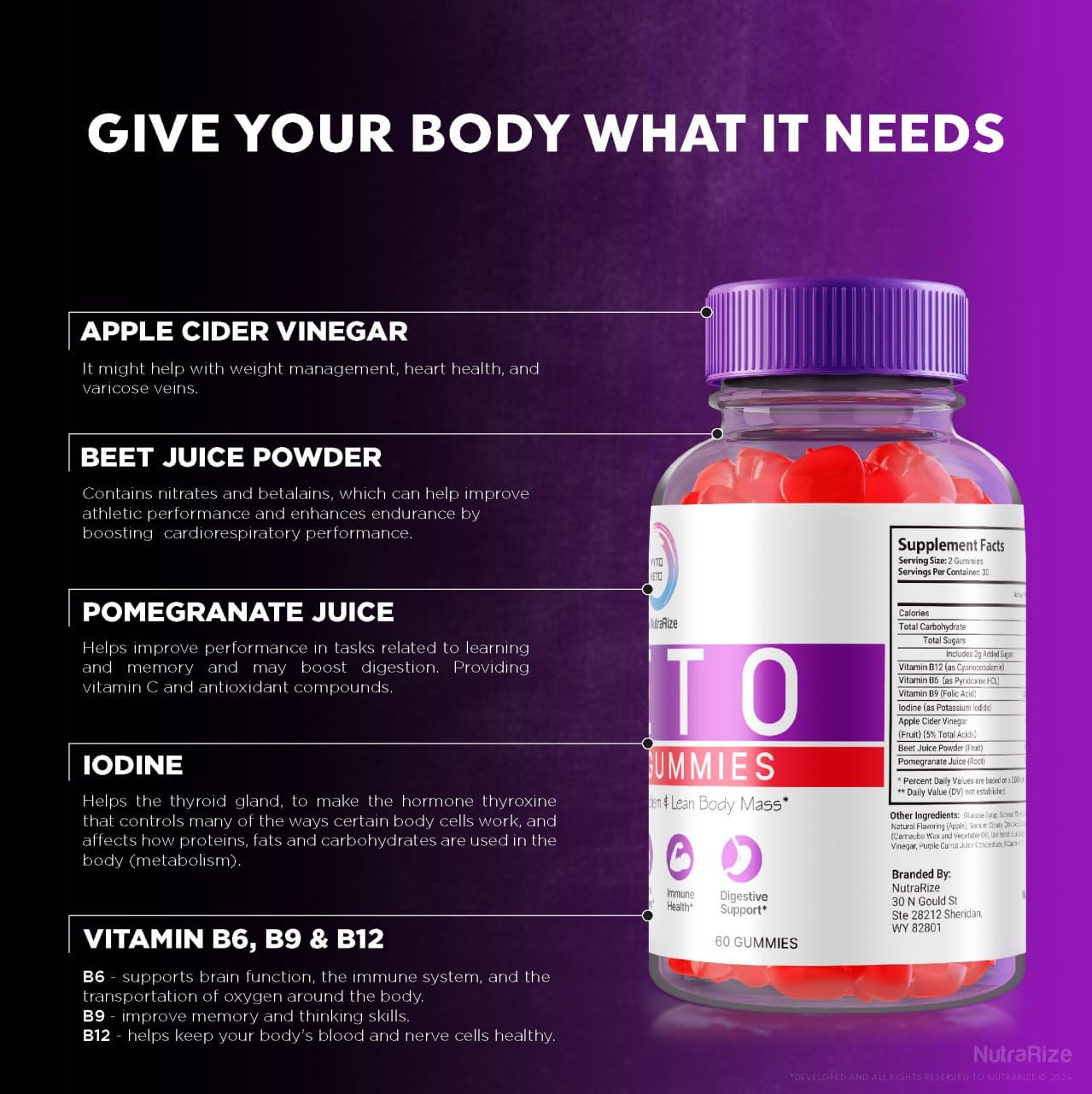 Vyto Keto ACV Gummies for Advanced Weight Loss - Vyto Maximum Strength Gummies, Vyto Keto Plus ACV, Keto + ACV Advanced Formula Supplement, Gomitas Reviews (60 Gummies)
