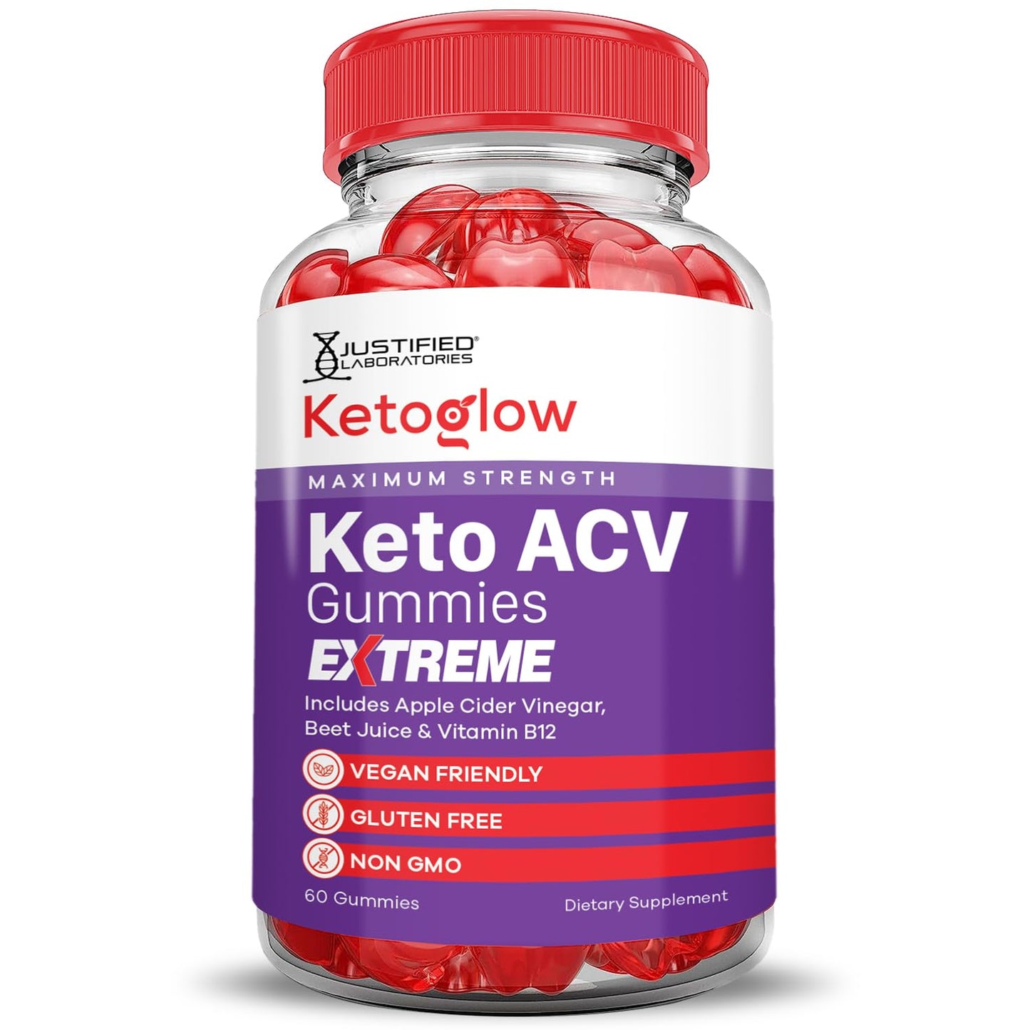 Keto Glow Keto ACV Gummies Extreme 2000MG Ketoglow Keto Gummies Apple Cider Vinegar Formulated with Pomegranate Beet Juice Powder B12 Vegan Non GMO 60 Gummys