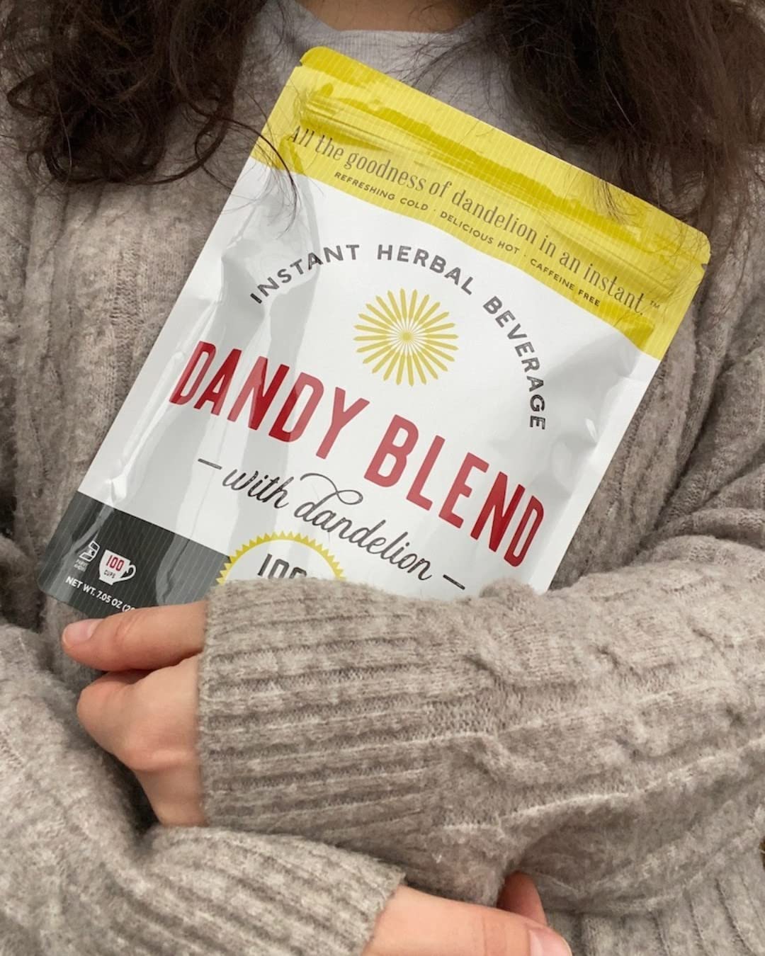 100 Cup Bag of Original Dandy Blend Instant Herbal Beverage with Dandelion 705 oz 200g Bag