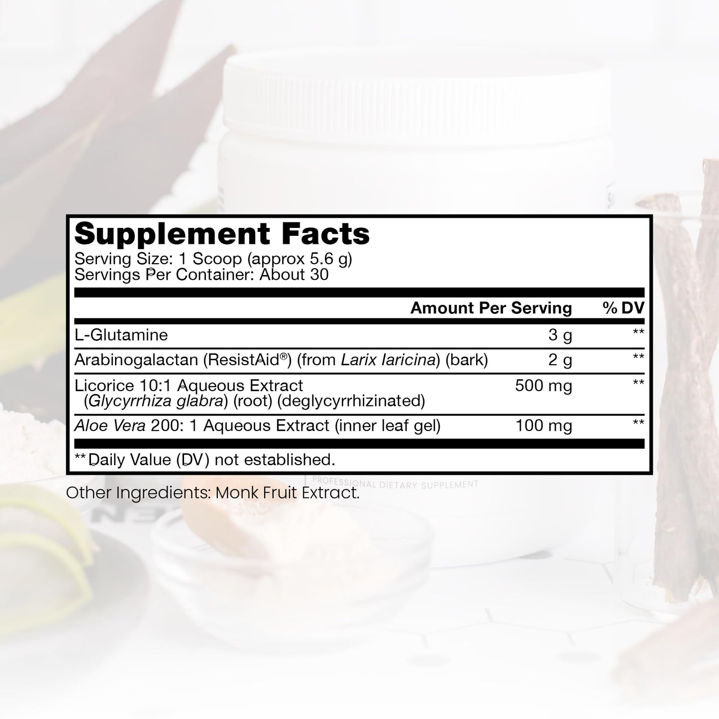 Pure Therapro Rx Leaky Gut Defense - Gut Health Supplement with L-Glutamine, Licorice Root Extract, Aloe Leaf, Arabinogalactan- (30 Servings, 168g)
