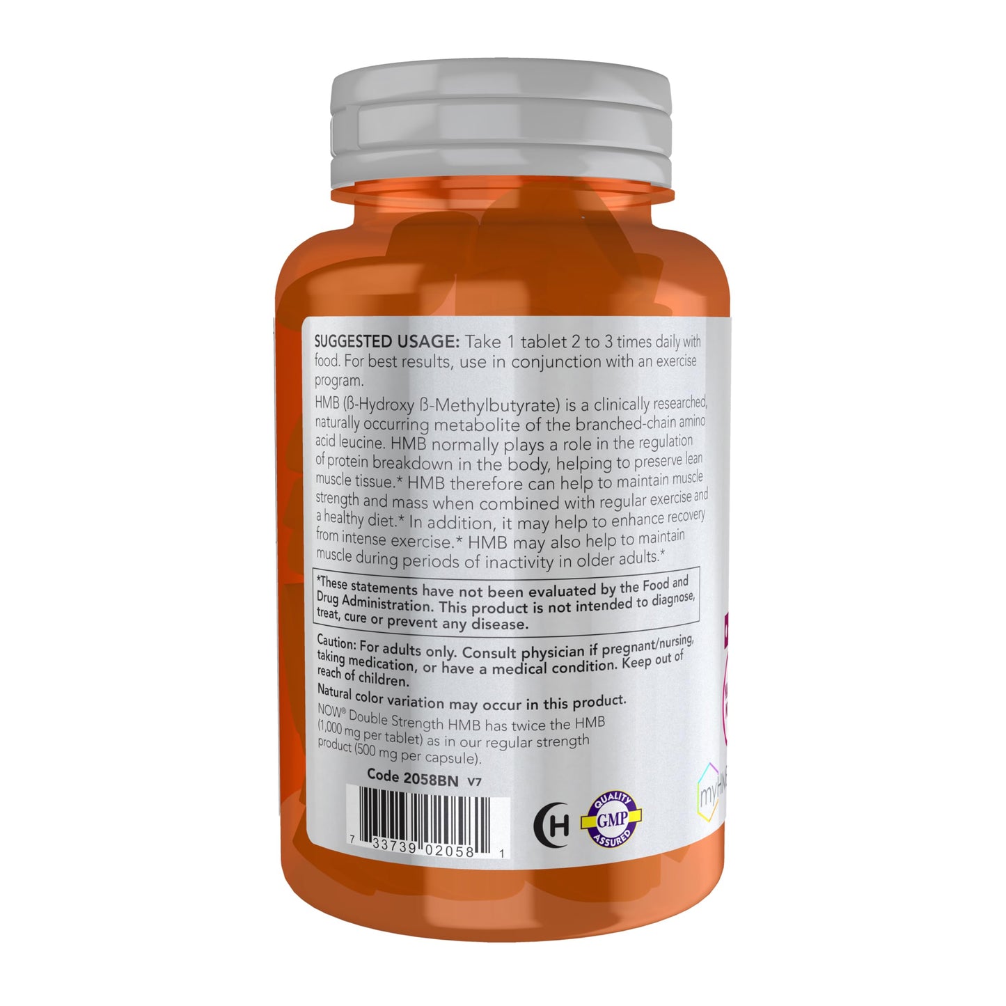 NOW Foods Sports Nutrition, HMB (β-Hydroxy β-Methylbutyrate), Double Strength 1,000 mg, 90 Tablets