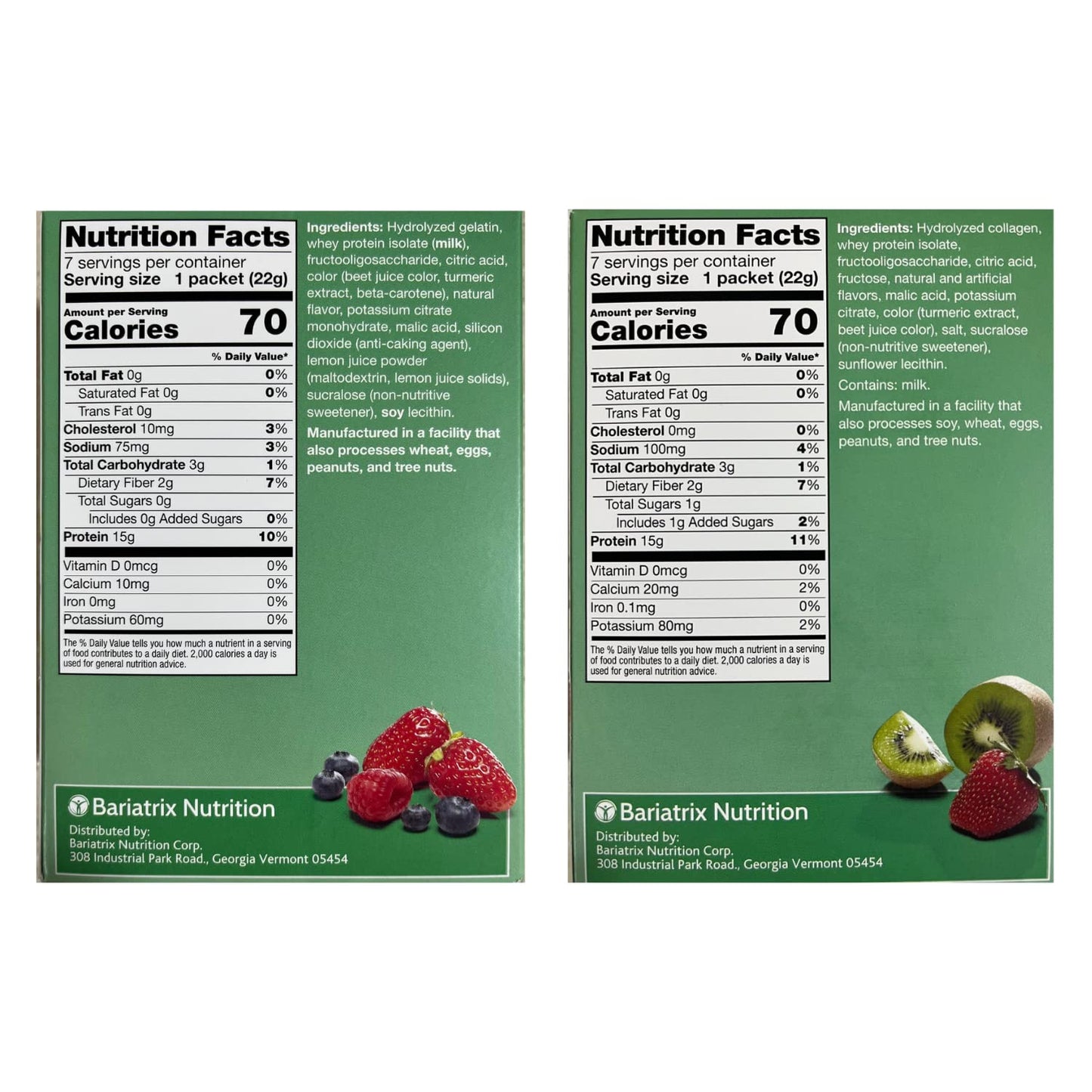 PROTIFIT  High Protein Berry Blast  Strawberry Kiwi Fruit Drink 2 Pack 15g Protein Low Calorie Sugar Free Ideal Protein Compatible 7 Servings Per Box 2 Pack