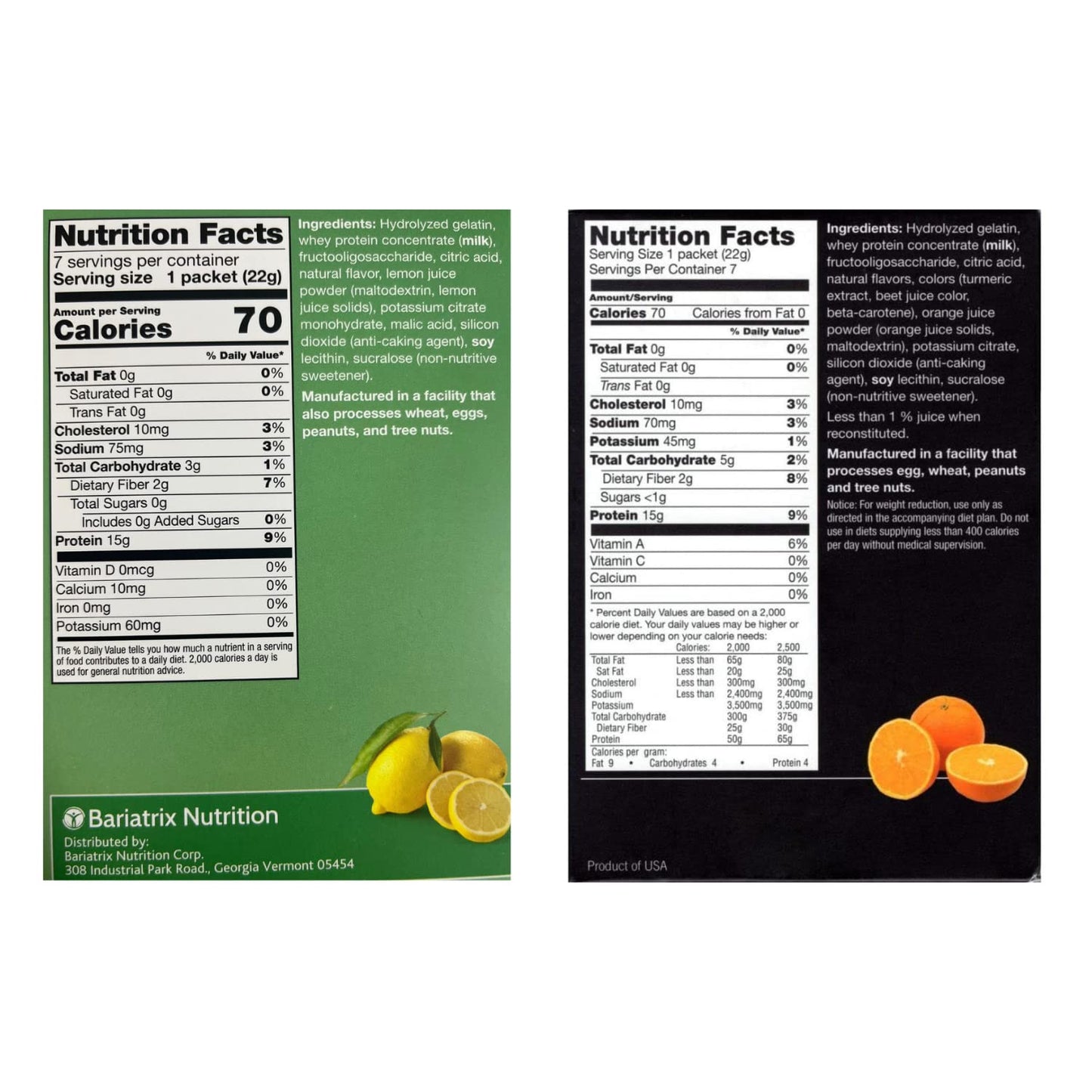 PROTIFIT - High Protein Lemon & Orange Fruit Drink 2 Pack, 15g Protein, Low Calorie, Sugar Free, Ideal Protein Compatible, 7 Servings Per Box, (2 Pack)