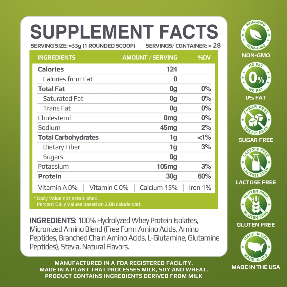 MUSCLE FOOD LABS MFL 100% Pure Isolate Protein 2 lbs l 30g of Protein l 12g Amino Acids l Keto Friendly l Low Carbs | 28 Servings (Chocolate Lava)