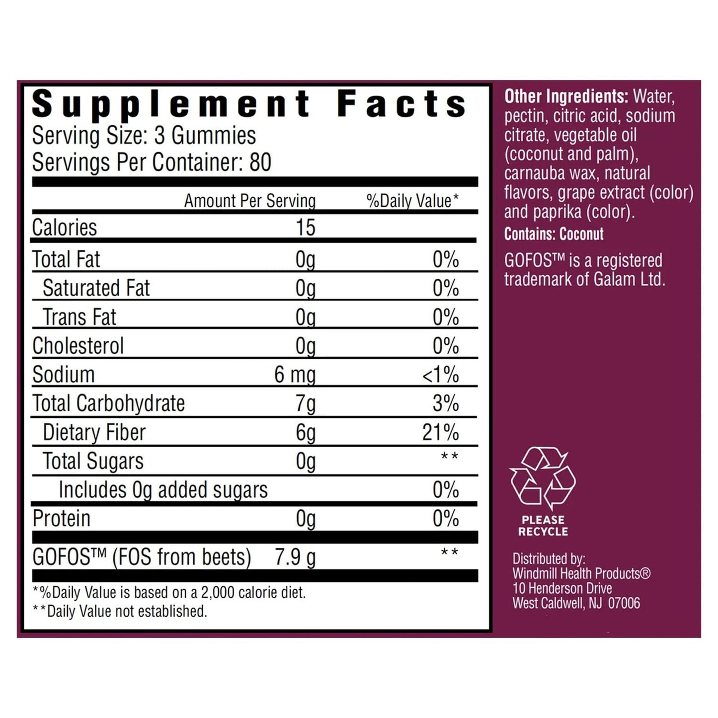 Country Farms Fiber Care Prebiotic Gummies, (240 Count.) 6g of Fiber Per Serving, FOS from Beets, Digestive Health, Supports Regularity, Mixed Fruit Flavor, 80 Servings