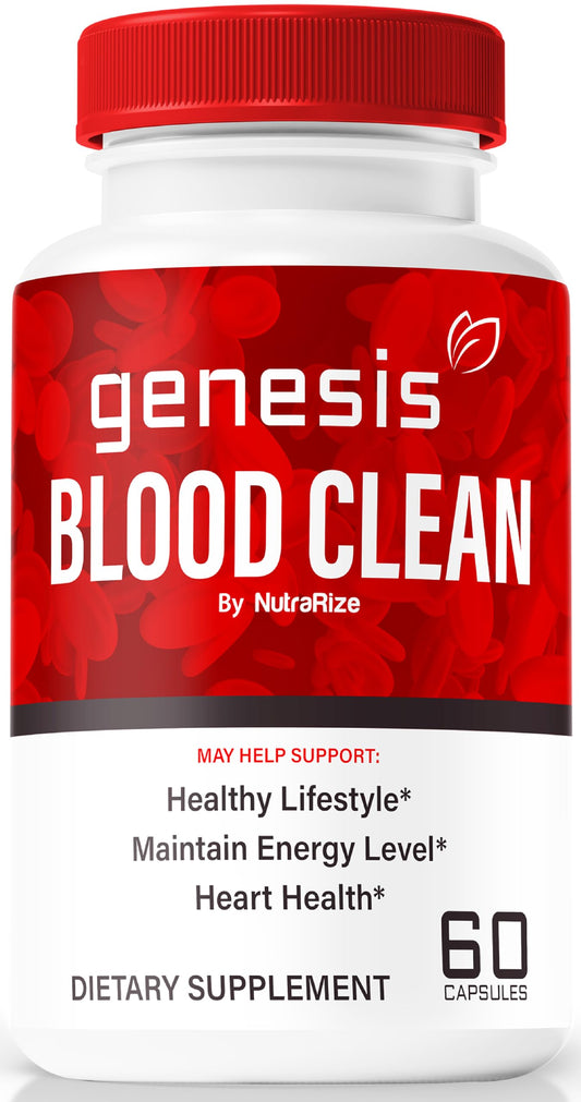 Genesis Blood Clean Capsules - Official Formula To Support Detox & Cleanse, Natural Support for Wellbeing, Premium Genesis Health Blood Clean Pills, GenesisBloodClean Pastillas (60 Capsules)