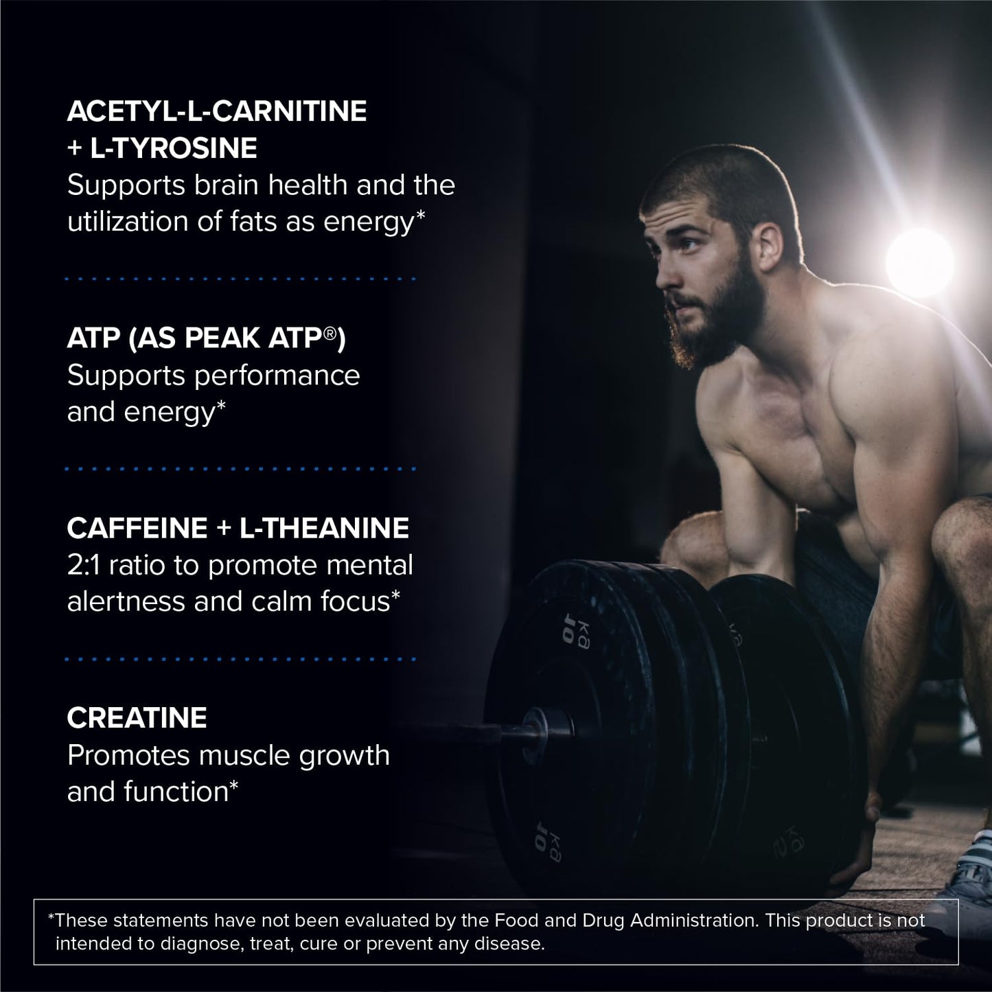 Designs for Sport Workout Complex - NSF Certified for Sport Pre Workout Powder - L-tyrosine, Acetyl L-Carnitine, Creatine & Caffeine to Support Workout Recovery, Energy and Focus (6.3 oz)