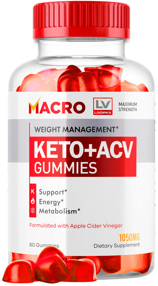 LIVORKA Macro Keto ACV Gummies, Macro Gummies Advanced Formula, 60 Gummies Per Bottle for 30 Days