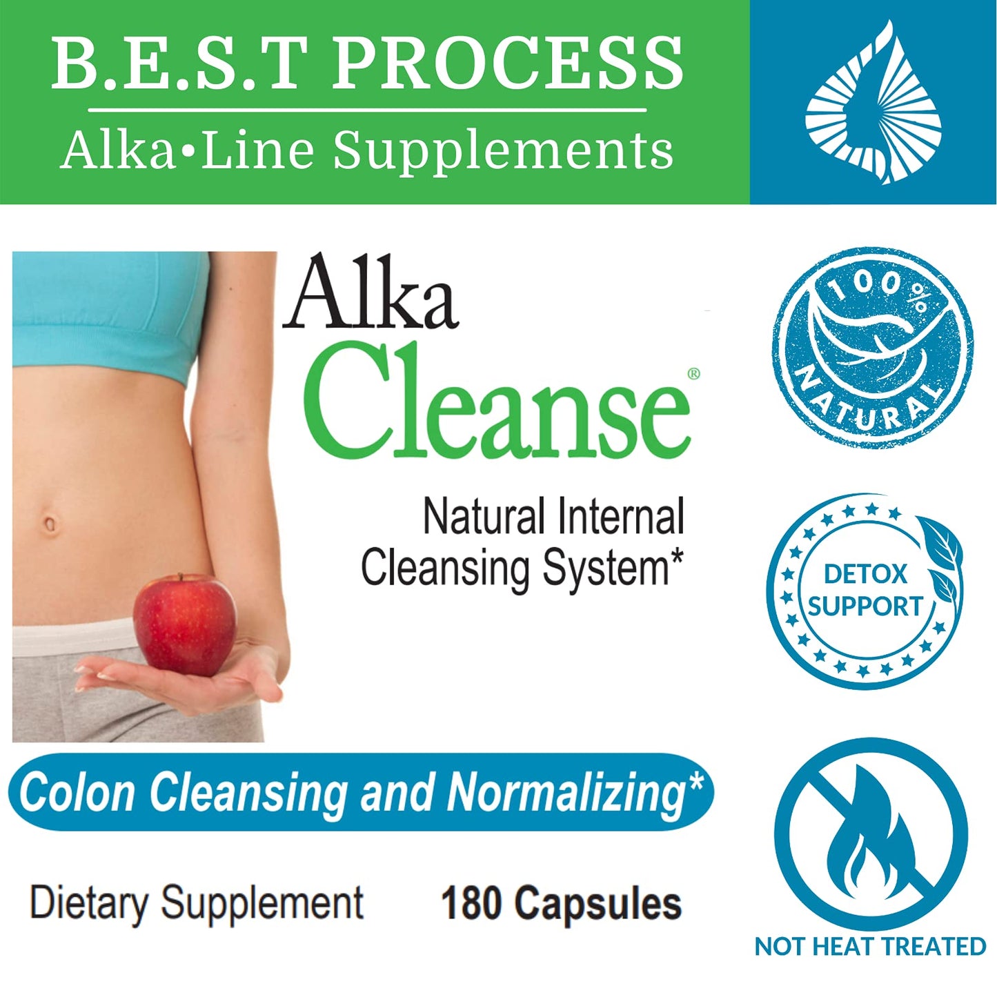 Morter HealthSystem Alka•Cleanse (2 Pack) Best Process Alkaline - Herbal Detox Colon Cleanse & Digestive Distress Formula - Psyllium Husk, Probiotics, Enzymes & Herbs