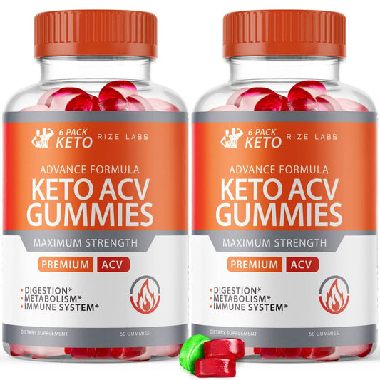 rize labs - 6 Pack Keto Advanced Formula ACV Gummies (Pack of 2) (120 Gummies)