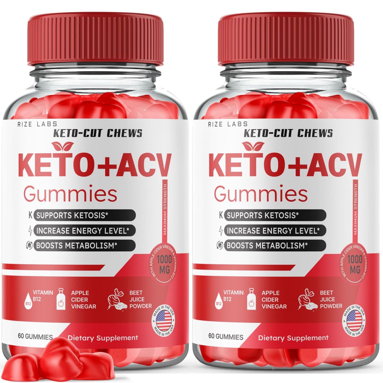(2 Pack) Keto-Cut Chews ACV Gummies - Keto-Cut Chews Premium Keto ACV for Advanced Weight Loss, Keto + ACV Gummy, Keto Cut Chews Maximum Strength Supplement, KetoCut Chews Reviews (120 Gummies)