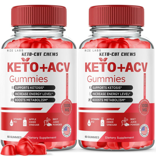 (2 Pack) Keto-Cut Chews ACV Gummies - Keto-Cut Chews Premium Keto ACV for Advanced Weight Loss, Keto + ACV Gummy, Keto Cut Chews Maximum Strength Supplement, KetoCut Chews Reviews (120 Gummies)