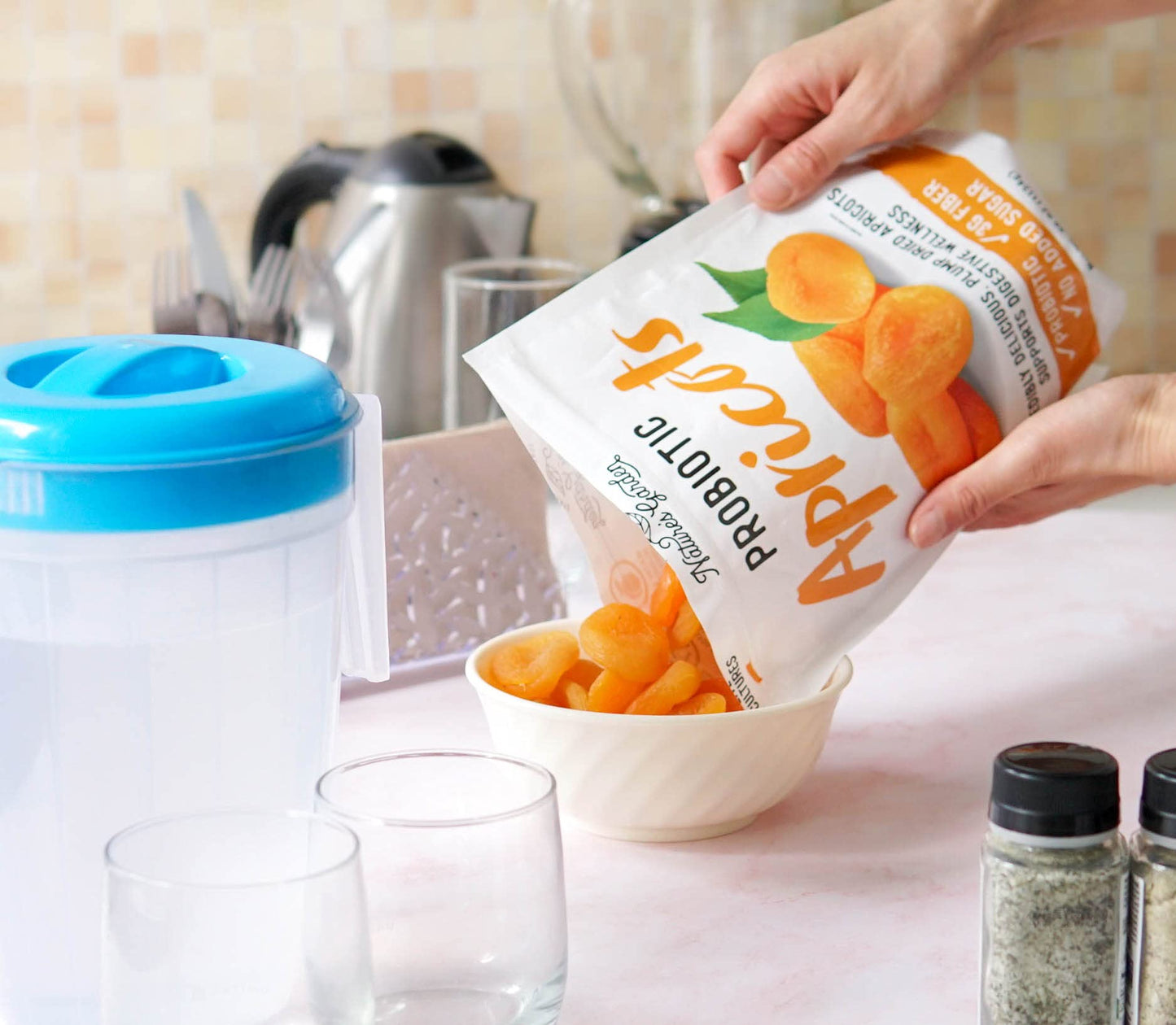 Natures Garden Probiotic Apricots  Probiotic Dried Fruit Plump Dried Apricots No Added Sugar GlutenFree DairyFree Vegan  Bulk 40 Oz Bag Pack of 2