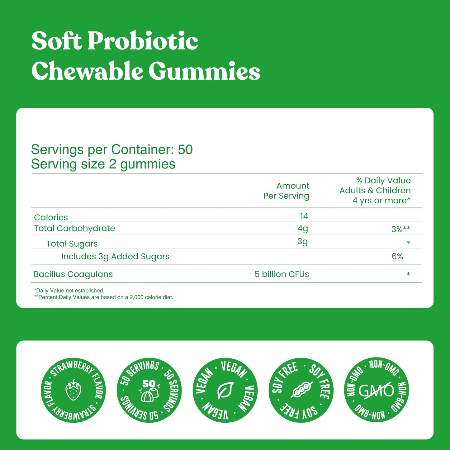 PROBIOTICS DAILY Immunity Fiber Gummies For Women & Men: Prebiotics + Probiotics for Digestive + Immune Support, Gluten Free, Non-GMO, 100 Gummy Vitamins, 5 Billion CFUs, No Refrigeration Required