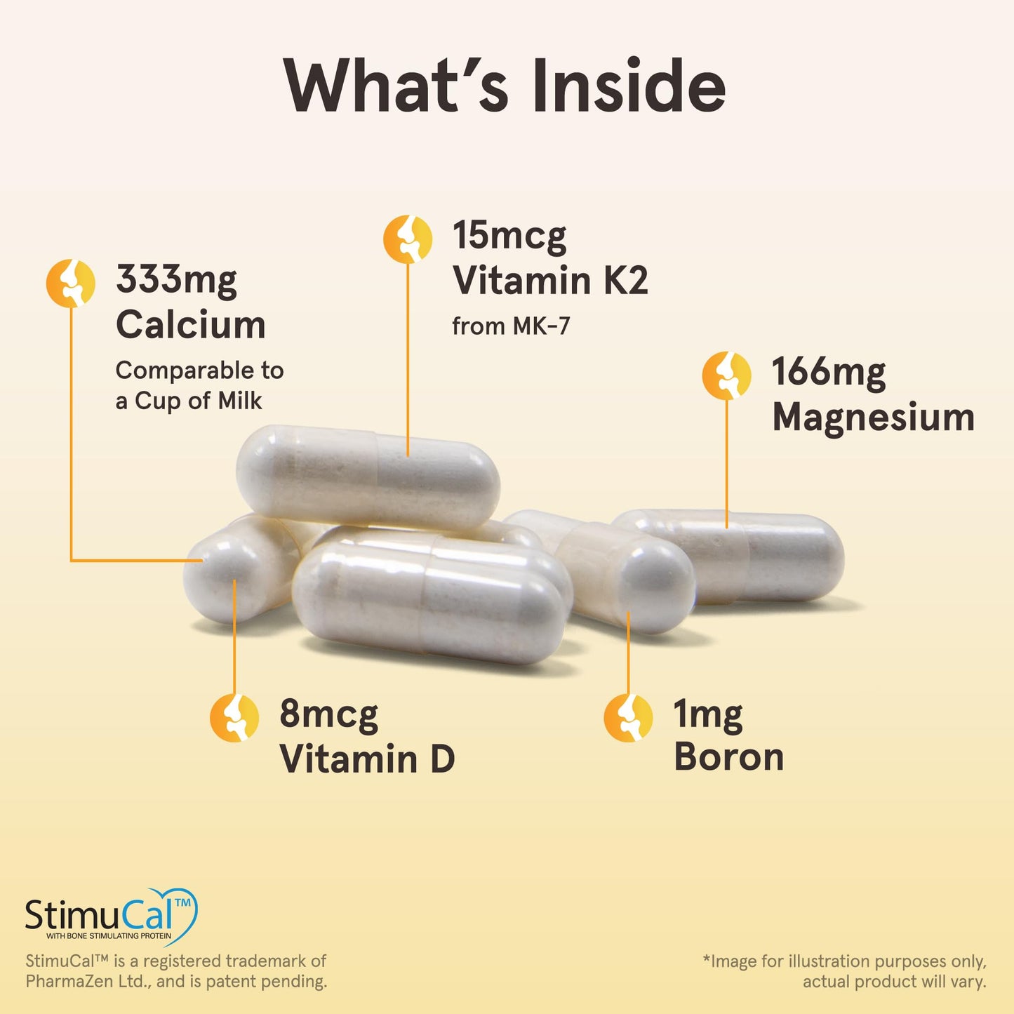 Jarrow Formulas Bone Up for Bone Density and Skeletal Nutrition, Includes D3, K2 (as MK-7), and Calcium, 120 Capsules Vitamin D3, K2 Supplements, Up to a 20-Day Supply