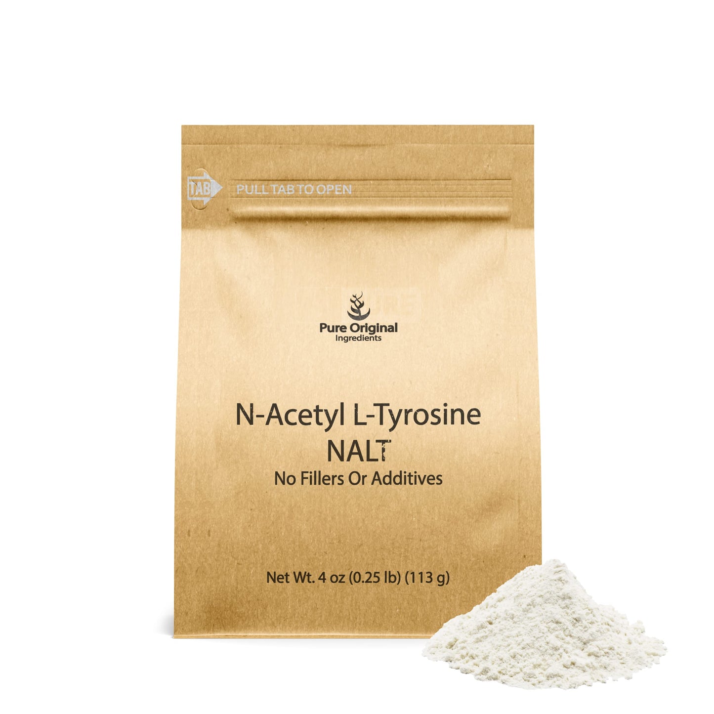 PURE ORIGINAL INGREDIENTS N-Acetyl L-Tyrosine Powder (4 oz) NALT, Always Pure, No Fillers Or Additives