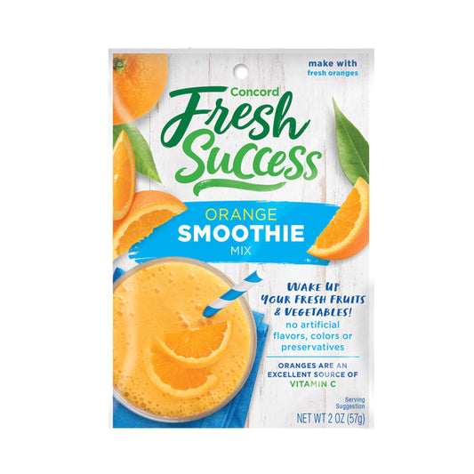Concord Foods Orange Smoothie Mix  Citrus Flavor with No Artificial Flavors Colors or Preservatives  Ideal Fresh Fruit Smoothies  2 oz Pouch for Healthy Smoothies
