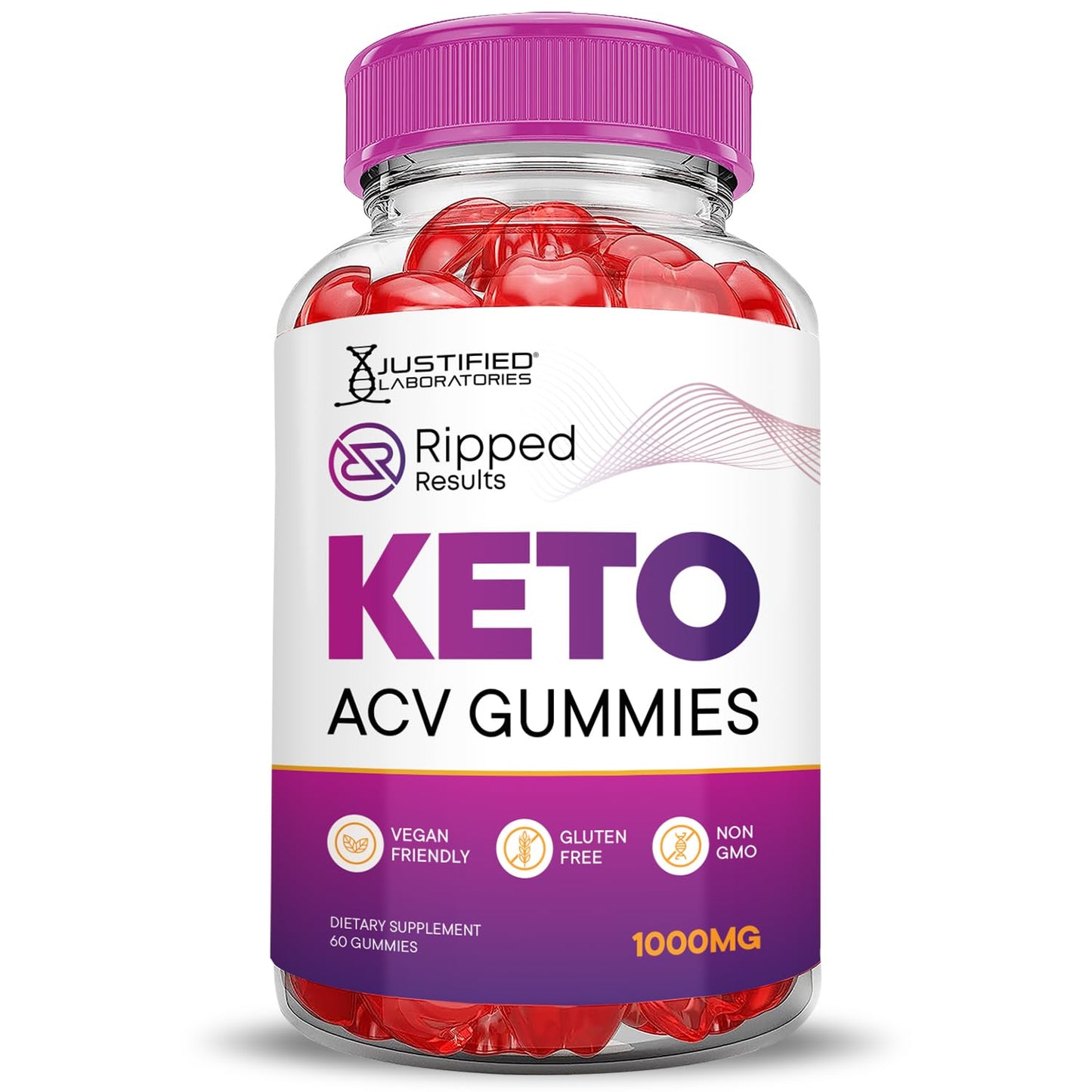 (5 Pack) Ripped Results Keto ACV Gummies Advanced Formula 1000MG Ripped Results Keto Gummies Apple Cider Vinegar Formulated with Pomegranate Beet Juice Powder B12 Vegan Non GMO 300 Gummys