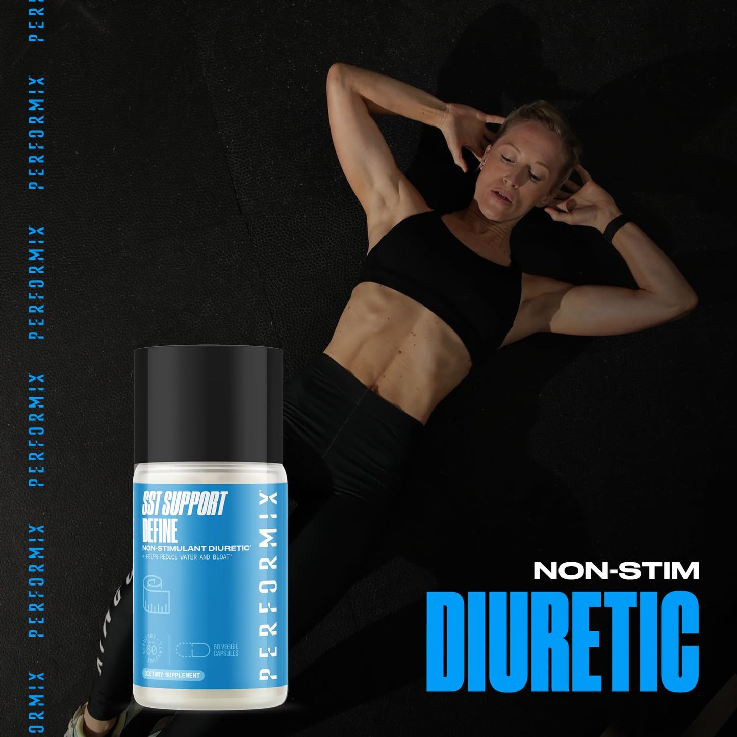 PERFORMIX SST Support Define Non-Simulant Diuretic - 60 Veggie Capsules - Reduce Water and Bloating - Support Urinary Tract Health & Full Body Cleanse with Dandelion Extract & Apple Cider Vinegar