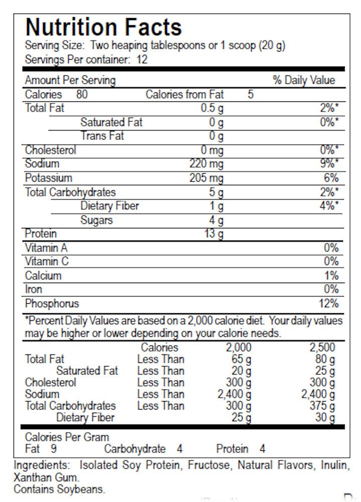 Dialyvite - Hi Peak Soy Protein Powder (12 Single Serve Packets)