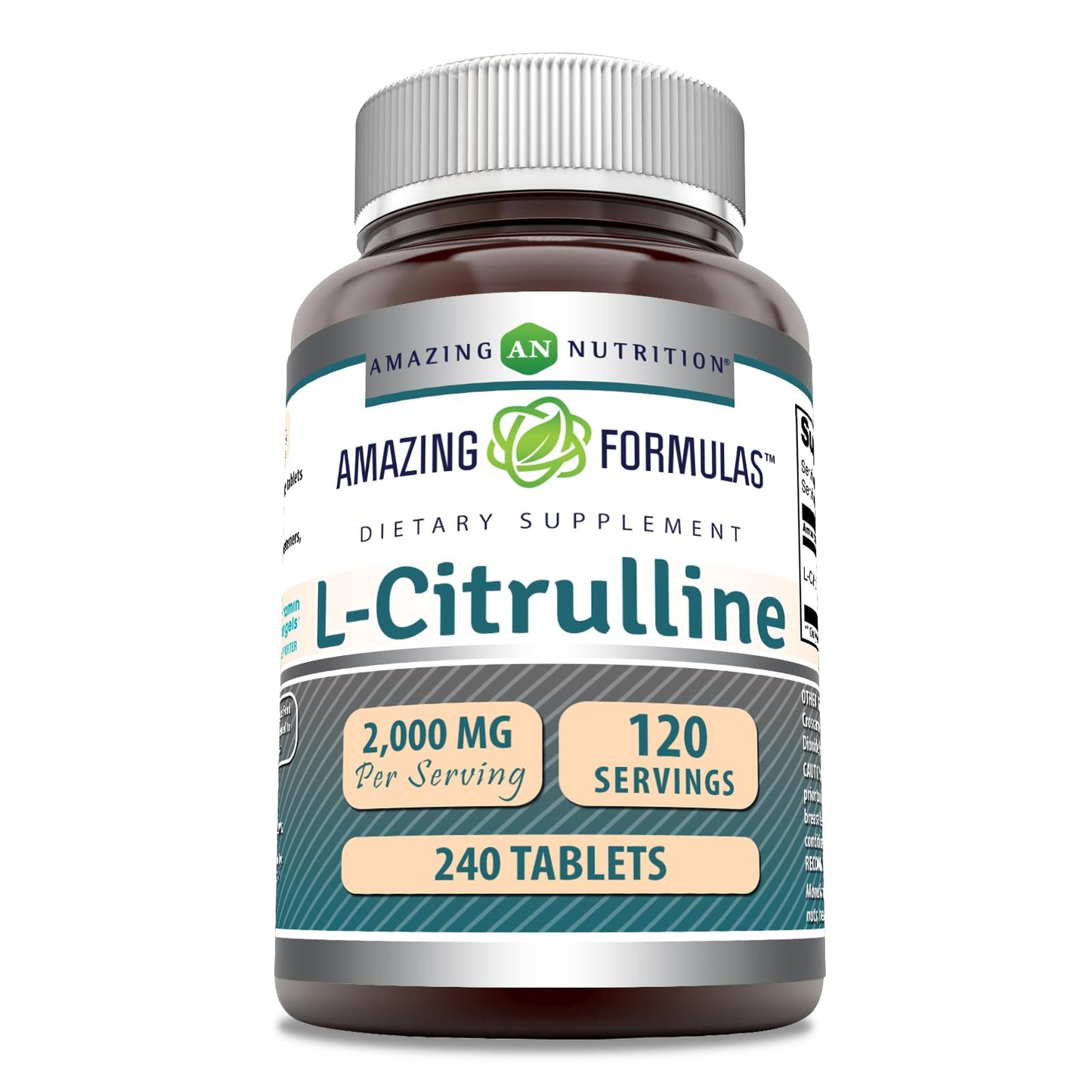 Amazing Formulas L Citrulline 2000 Mg Per Serving Tablets | Amino Acid Supplement for Men & Women | Non-GMO | Gluten Free | Made in USA (240 Count)