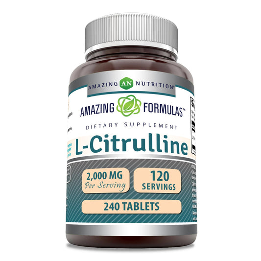 Amazing Formulas L Citrulline 2000 Mg Per Serving Tablets | Amino Acid Supplement for Men & Women | Non-GMO | Gluten Free | Made in USA (240 Count)