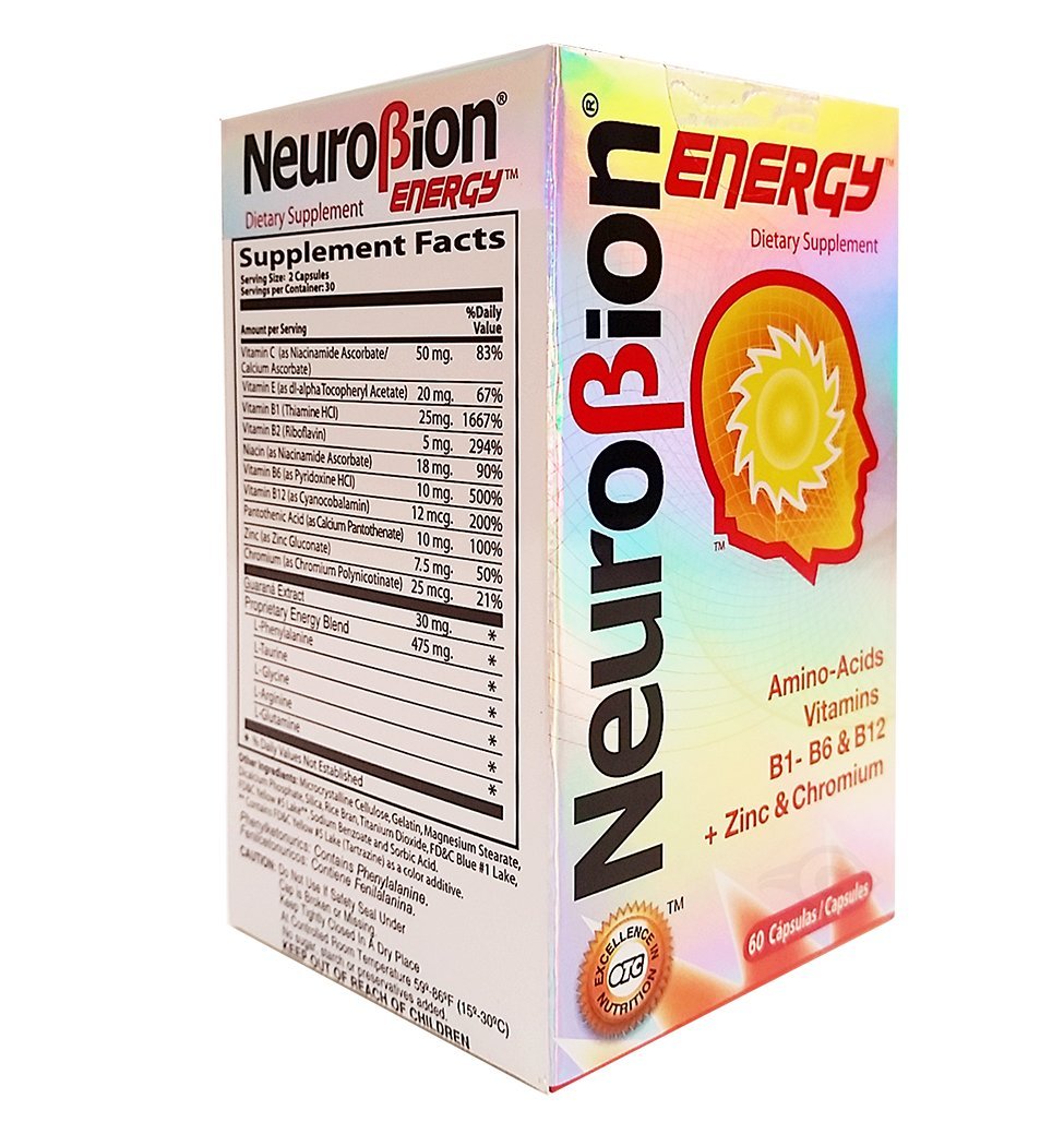 Neurobion, Energy Amino Acids, 60 Count (Pack of 3)