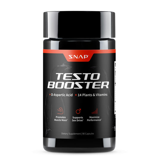 Snap Testosterone Booster for Men - Promotes Muscle Growth, Booster for Men, Enhancing Natural Energy, Stamina and Strength, 90 Capsules