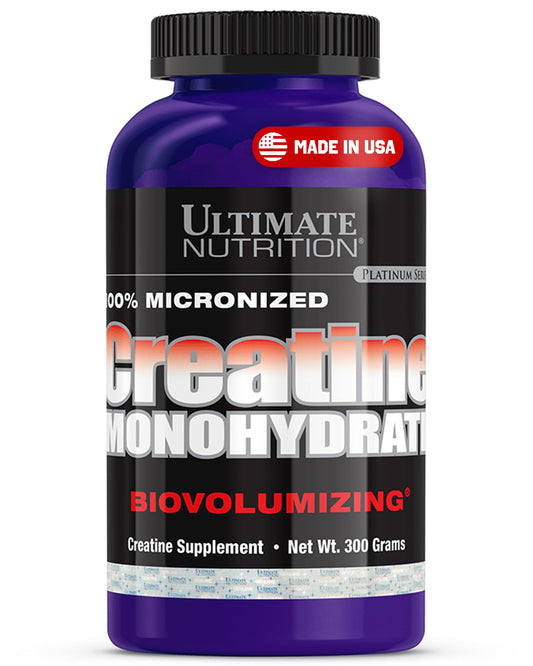 Ultimate Nutrition Unflavored Micronized Creatine Monohydrate Powder for Men & Women, 300g - Workout Performance Supplement for Muscle Growth & Strength Building - Keto-Friendly & Gluten-Free