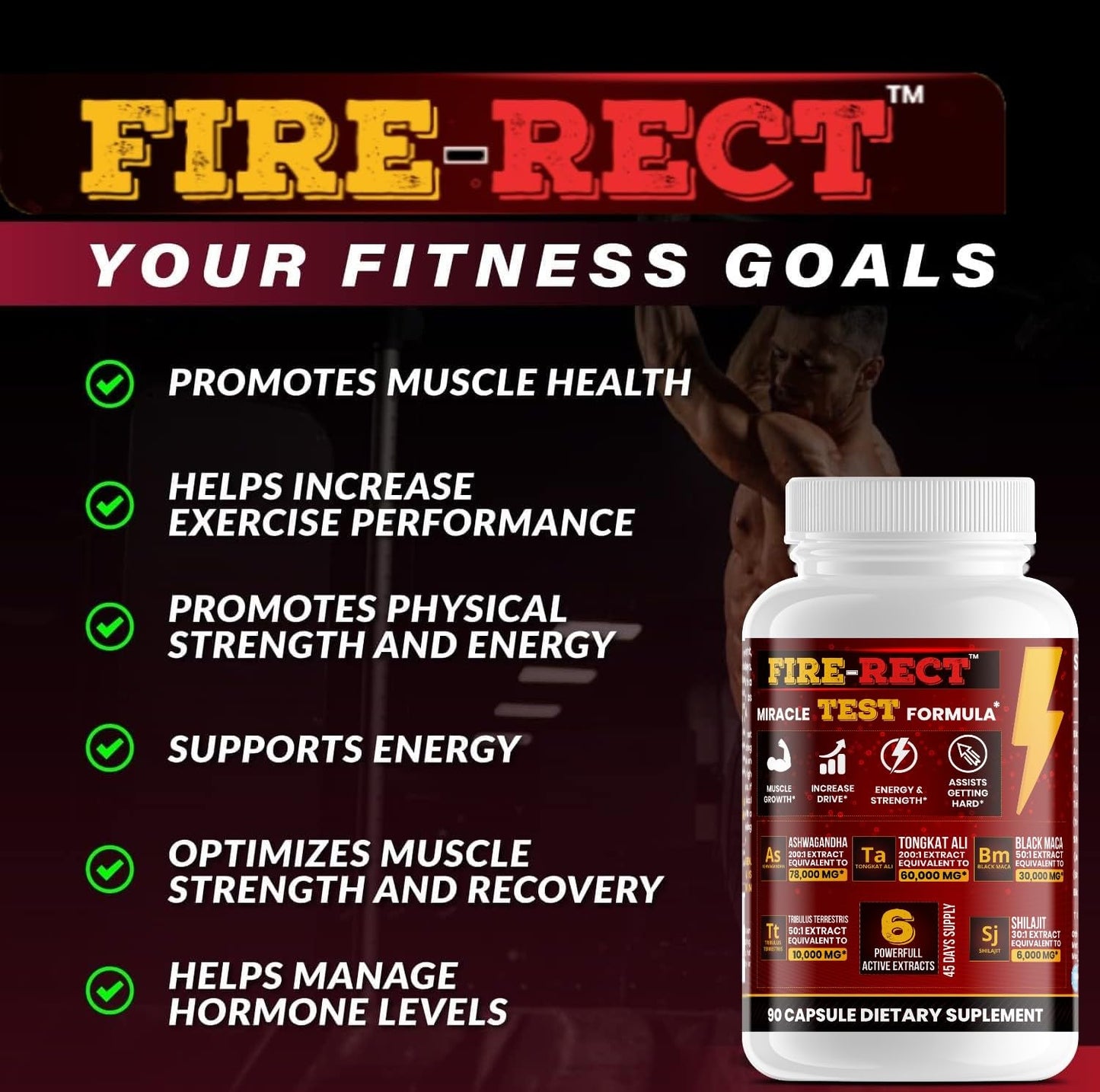 Best Testosterone Supplement for Men - Testosterone Booster for Men including a 6 in 1 Potent Extract Formula with Tongkat Ali, Black Maca, Ashwagandha Tribulus T & Shilajit - Endurance & Muscle Boost