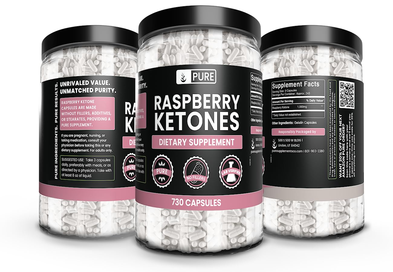 Pure Original Ingredients Raspberry Ketone (730 Capsules) No Magnesium Or Rice Fillers, Always Pure, Lab Verified