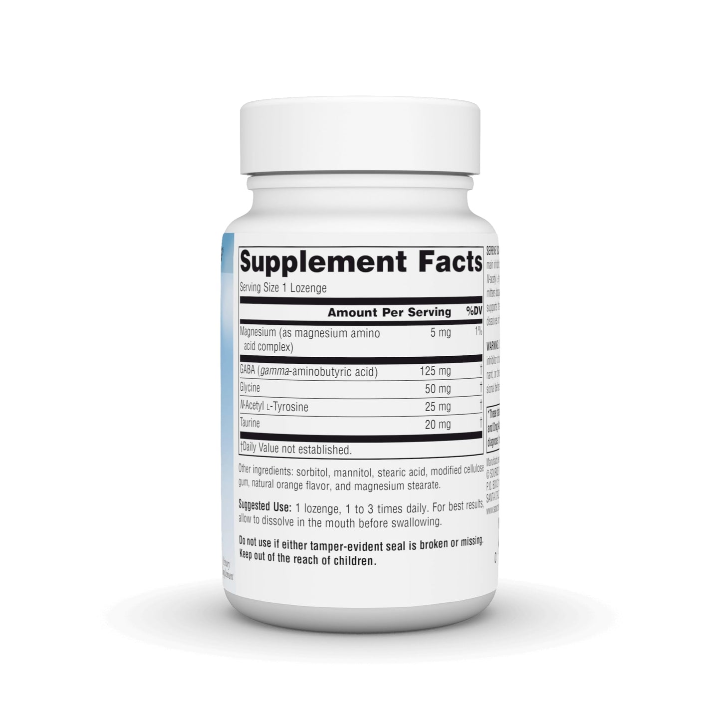 Source Naturals Serene Science, GABA Calm - Supports A Calming Mood, Quick Dissolving Orange Flavor - 60 Lozenges