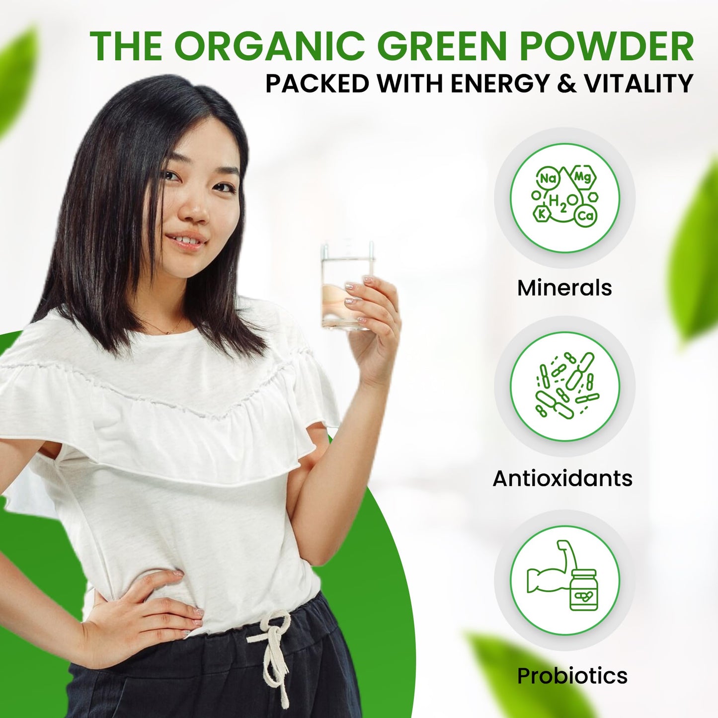 Ultra Green Superfood Powder - Green Based Supplement Drink - 151.2 g (5.3 oz.) Green Powder Tub - Energy Booster - Better Cardiovascular and Gut Health
