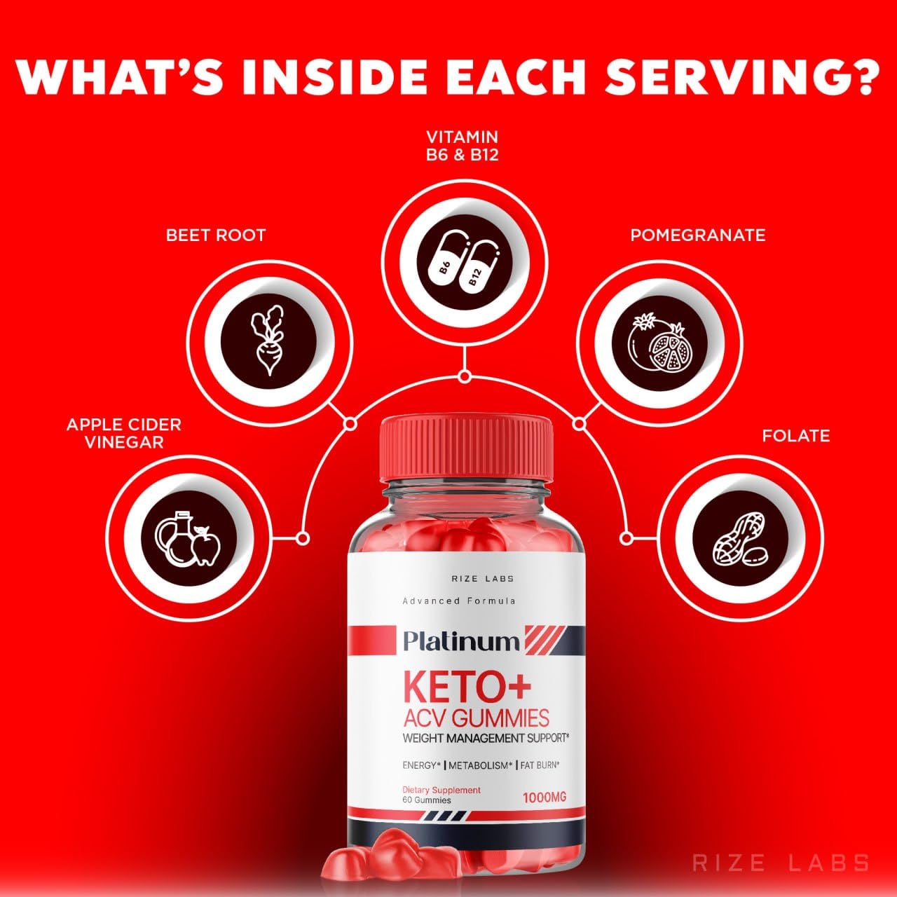 (2 Pack) Platinum Keto ACV Gummies, Platinum Keto+ACV Gummies for Advanced Weight Loss, Platinum Keto Supplement, Platinum Maximum Strength Gomitas, Platinum Advanced Formula Reviews (120 Gummies)