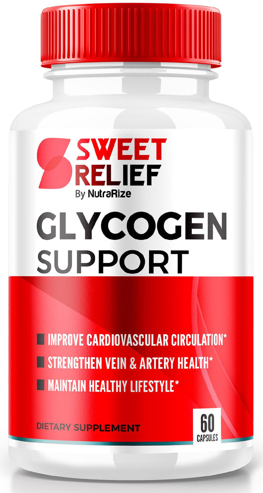 NutraRize Sweet Relief Glycogen Support - Sweet Relief Joint Support & Blood Vessel Cleaner, Sweet Relief Detox Support, SweetRelief Capsules Glyco Optimizer Cleanse Restore Rleaf (60 Capsules)
