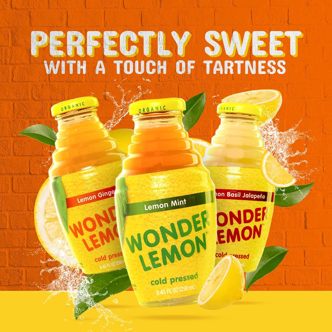 Wonder Lemon Organic Lemon Cold Pressed Juice Variety Pack 845oz 6 Pack