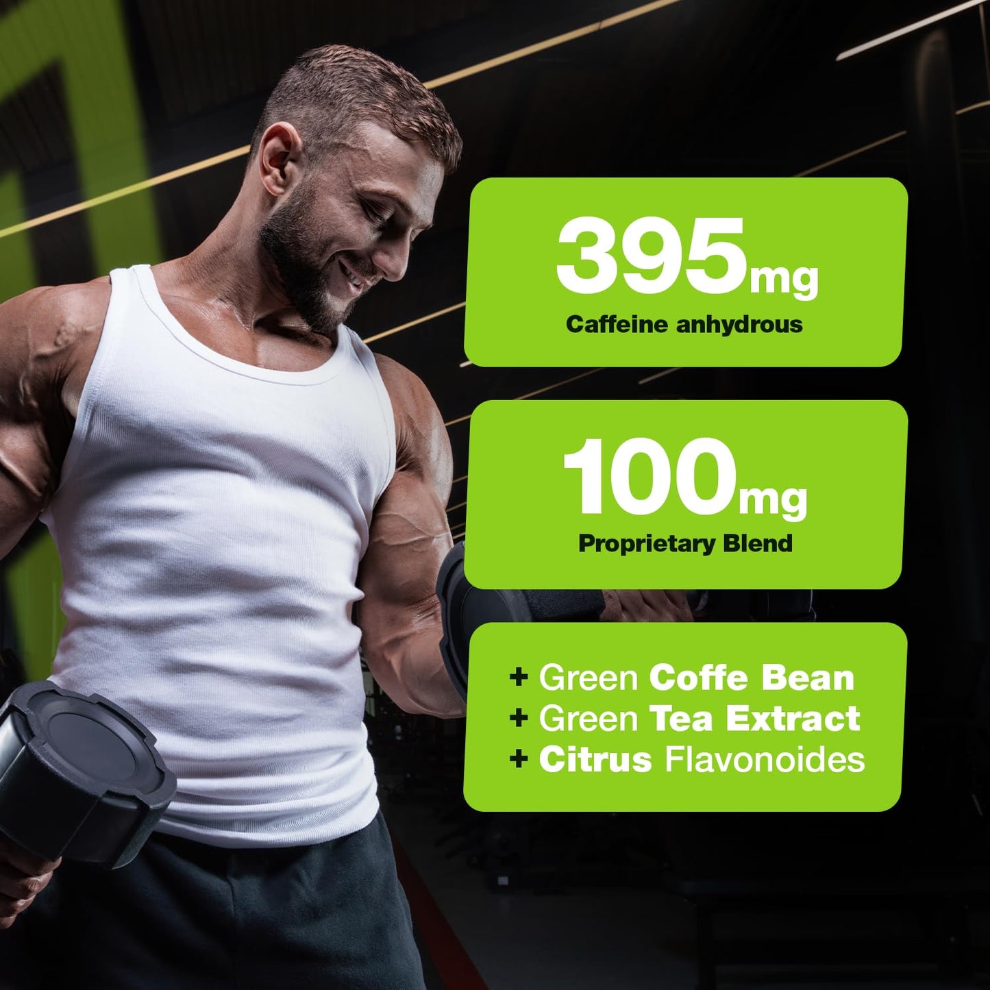 Diablo Verde Thermo Caps - 395mg Caffeine, Citrus, Green Coffee, Green Tea - 60 Capsules, 60 Servings