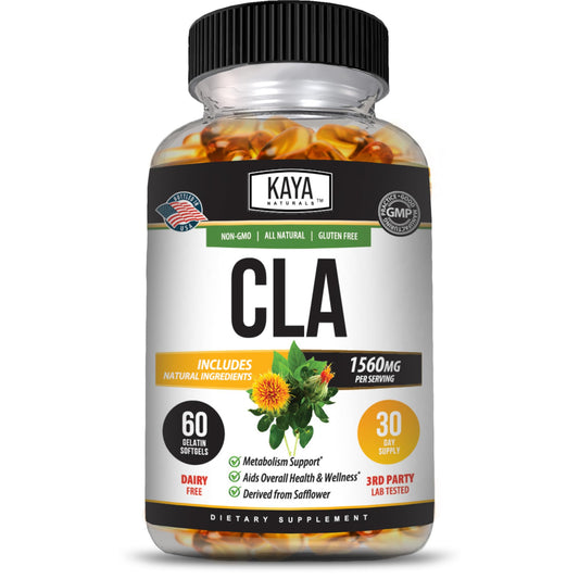 Kaya Naturals CLA Capsules - Conjugated Linoleic Acid - Non-GMO & Gluten-Free (60 Count (Pack of 1))