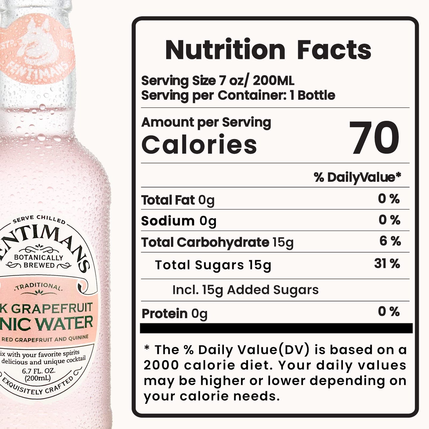 Fentimans Sparkling Pink Grapefruit Tonic Water  Grapefruit Sparkling Water Craft Soda Mixer All Natural Ingredients Botanically Brewed  67 Fl Oz Pack of 12