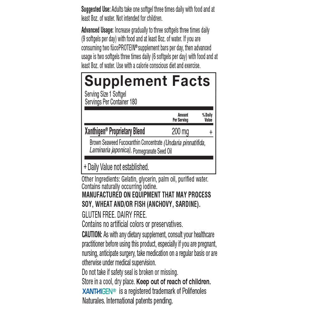 Garden of Life Fucoxanthin Supplements - FucoThin Diet Pill for Weight Loss, 180 Count