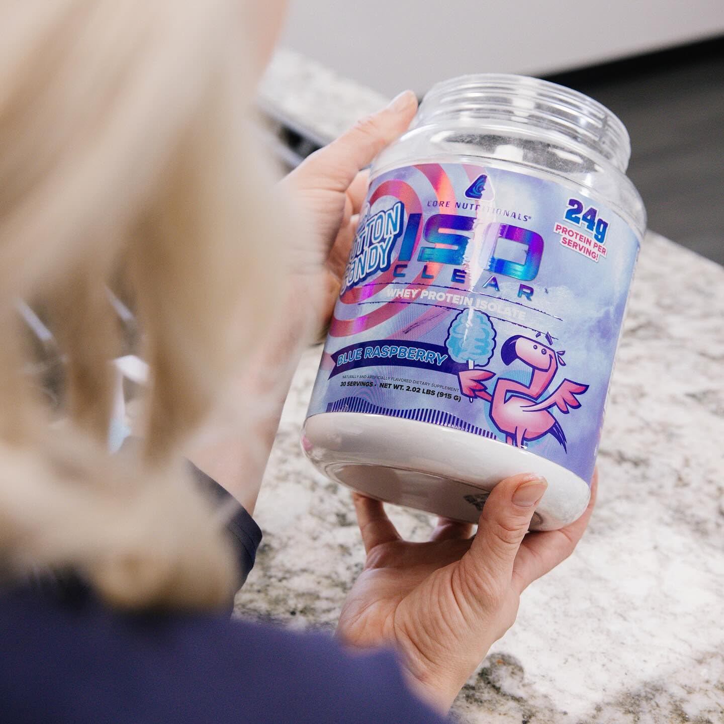 Core Nutritionals ISO Clear, Complete Amino Acid Profile, 25g Whey Protein Isolate (2 Pound, Fun Sweets™ Blue Raspberry)