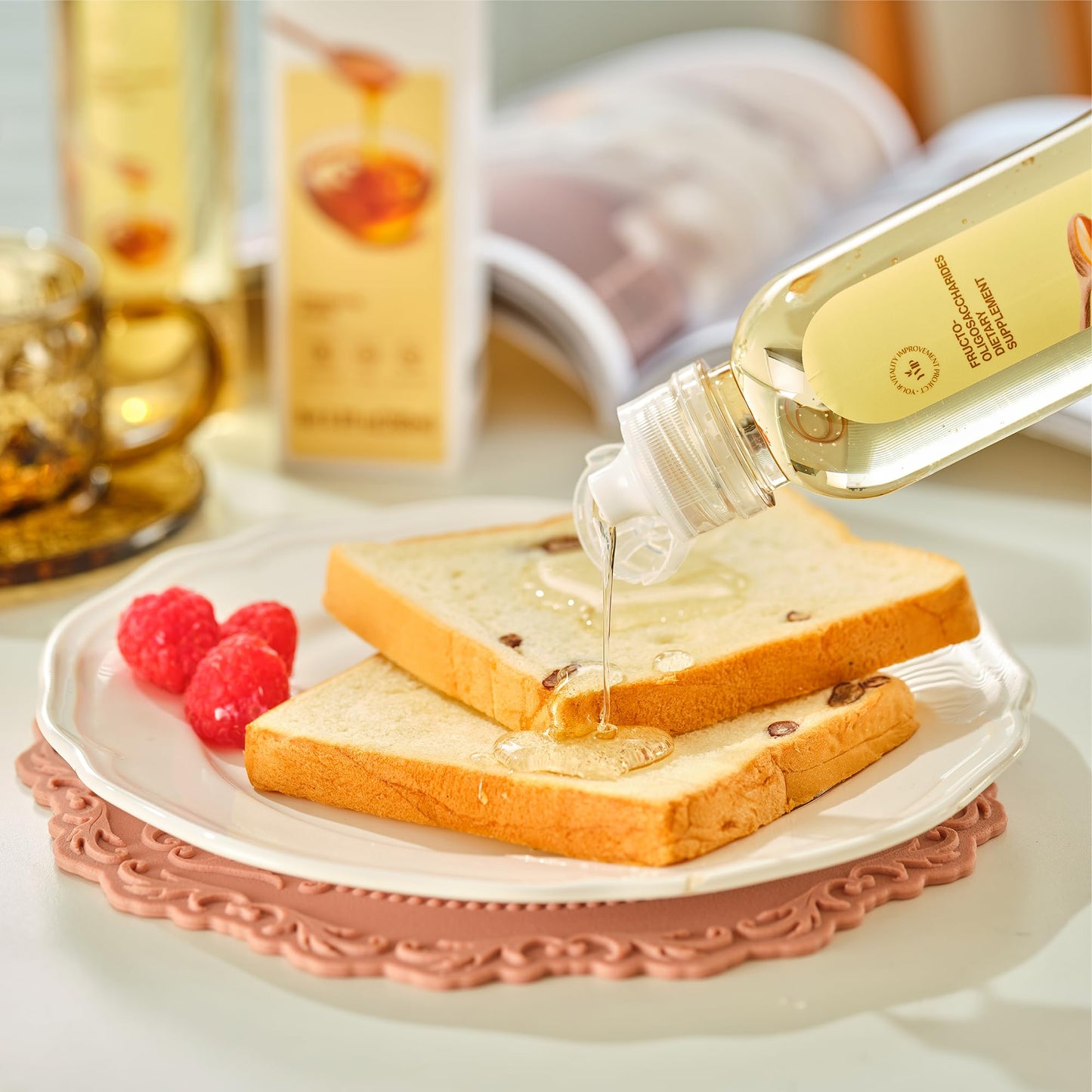 YVIP Prebiotic Fiber Supplement Fructooligosaccharides (FOS) Syrup Prebiotics Intestinal Support Fiber for Colon & Gut Health - Plant-Based, Vegan Friendly (290mL)