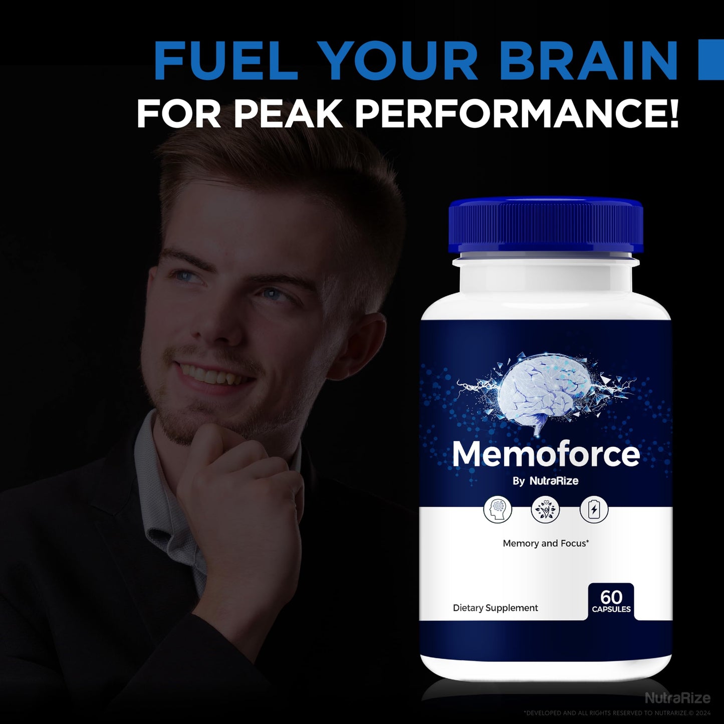 (2 Pack) Memoforce Pills, See Your Full Potential with MemoForce Brain - Supports Memory, Focus & Concentration, for Cognitive Health and Function, Official Memo Force Reviews (120 Capsules)