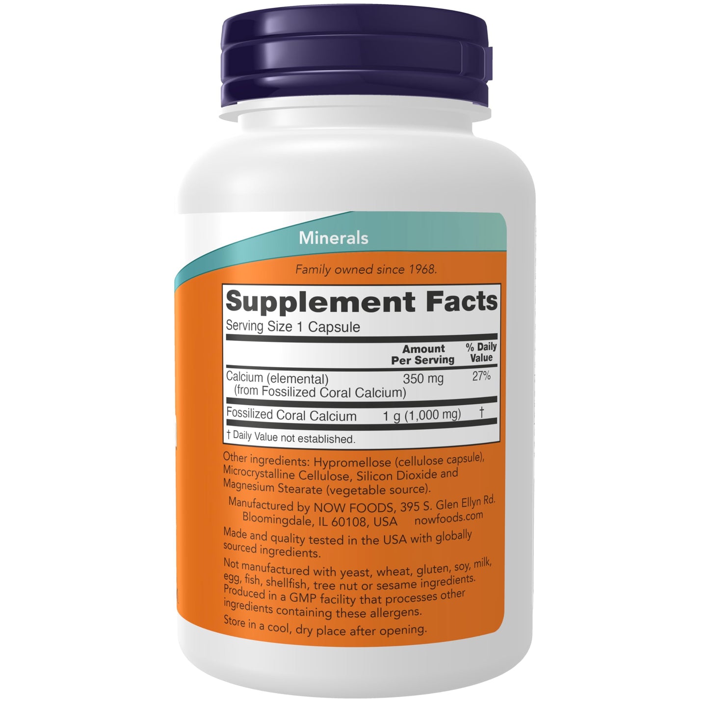 NOW Supplements, Coral Calcium 1,000 mg, Bone Health*, Healthy pH Balance*, 100 Veg Capsules