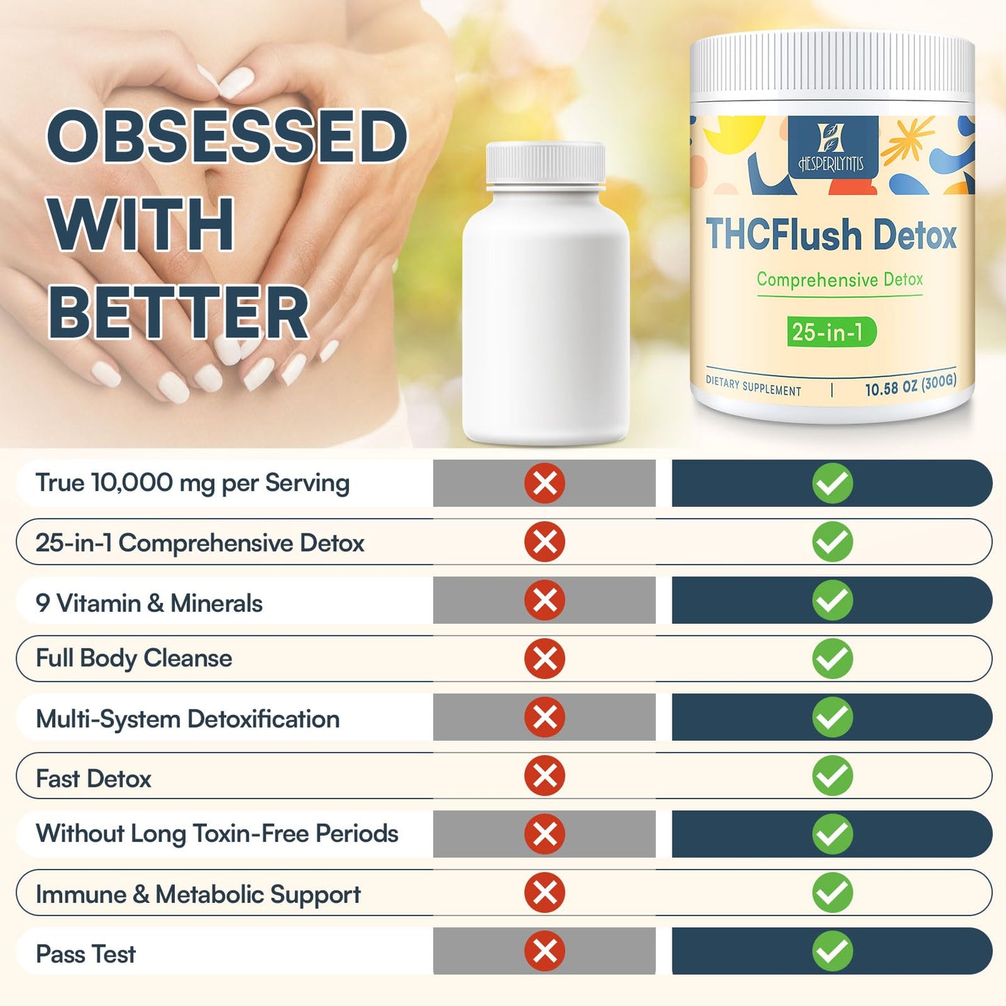 Hesperilyntis 10,000 MG Detox Powder Supplement, Fast-Acting Detox and Liver Cleanser, Full Body Detoxification, Multi-System Cleanse Purify & Repair for Liver, Kidney, Digestion & Immune, 30 Servings